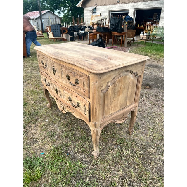 French 19th Century Louis XV Provincial Bleached Chest of Drawers / Commode For Sale - Image 12 of 12