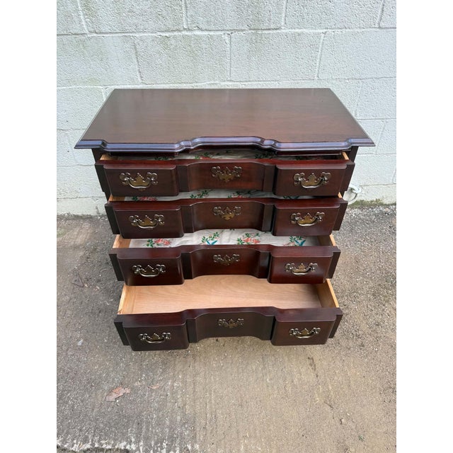 Hickory Chair Furniture Company Hickory Chair Historic James River Plantation Georgian Solid Cherry Wood Block Front Chest of Drawers or Commode. For Sale - Image 4 of 16