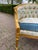 Late20C French LouisXVI Pistachio Gilt Beech Settee 1pc Gold For Sale - Image 4 of 11