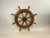 Ships Wheel with Brass Hub and Inlay For Sale In Boston - Image 6 of 11