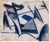 Giorgio Lo Fermo, Blue Lines, 2015, Oil Painting on Canvas For Sale - Image 4 of 4