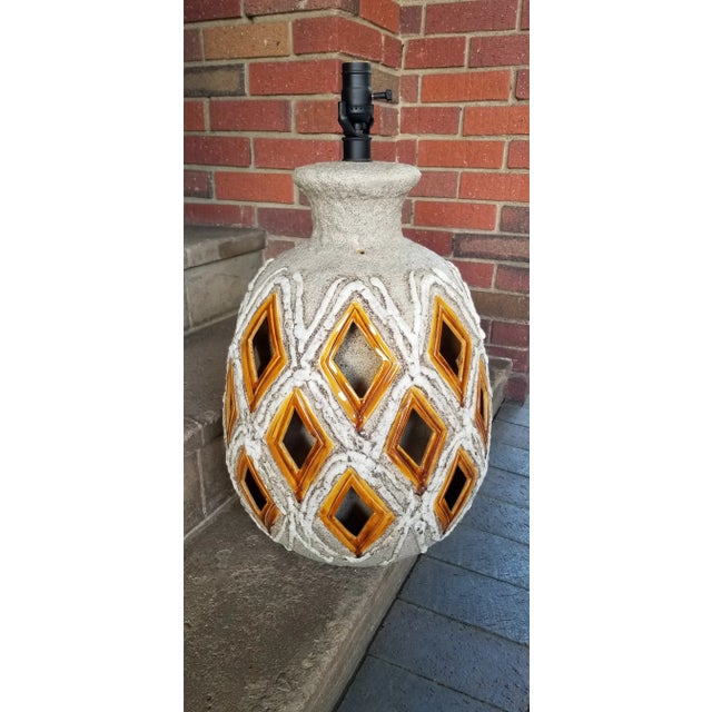 1970s Large Brutalist Ceramic Table Lamp For Sale - Image 13 of 13