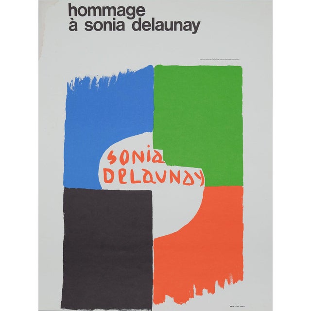 Homage to Sonia Delaunay Lithograph Poster For Sale