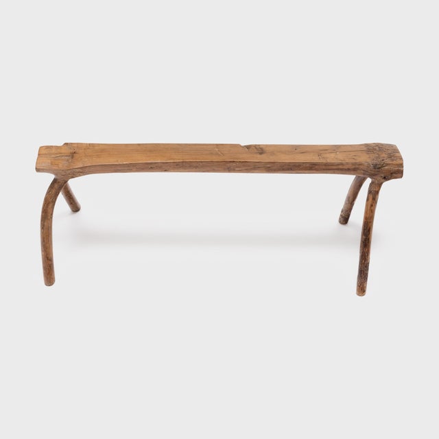 Narrow Chinese Wishbone Bench, 19th Century For Sale - Image 4 of 5