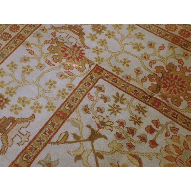 Handmade Tan Wool Pile Luxury Rug 9'2"x 12' For Sale In Los Angeles - Image 6 of 13