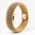 Vintage Solid 14k Yellow Gold Woven Wide Secret Watch Bracelet For Sale - Image 4 of 7