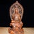 Asian Vintage Boxwood Carving of Guanyin in Royal Ease Pose With Mala For Sale - Image 3 of 7