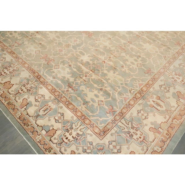 Lotto Motif Anatolian Oushak Square Rug rug no.j4908 For Sale In New York - Image 6 of 11