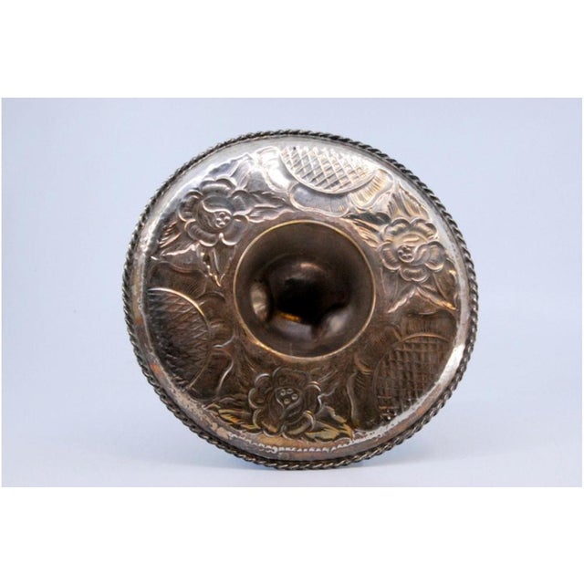 Mexican Hat in Silver with Corded Application and Relief Engravings For Sale - Image 6 of 9