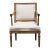 High End Vintage Solid Cherry Italian Neoclassical Tuscan Style 24" Accent Arm Chair For Sale