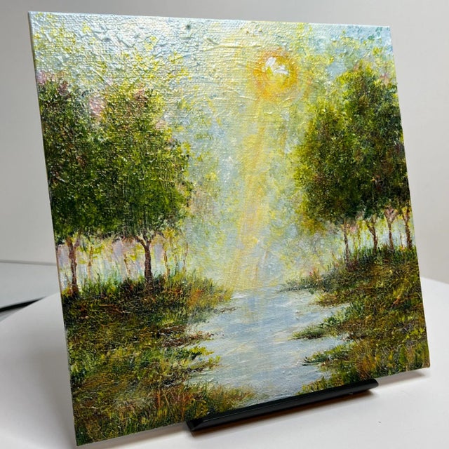 "Heaven Above" Contemporary Original Landscape Painting by Deb Bossert For Sale - Image 4 of 5