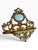 Elegant vintage Italian wall-mounted mirror shelf by Euromarchi S.r.l., Italy, featuring an ornate Florentine-inspired...