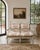 This charming two-seat settee showcases a classic French-style frame with a rush seat, gracefully elevated on cylindrical...