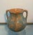 Vintage Burley Winters terra cotta and turquoise vase - 2 handled Vase: 5"D (at widest) x 6.5"H
