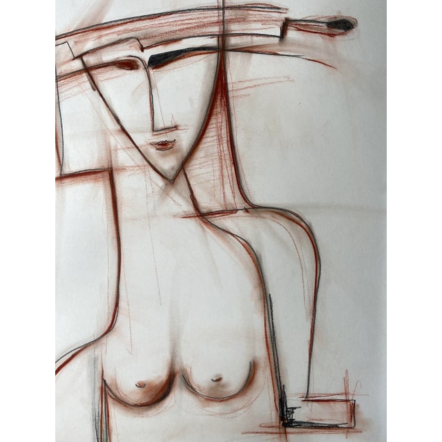 Mixed media on paper 1987 Dimensions: H 100 cm x W 65 cm Work signed lower right This piece has an attribution mark, I am...