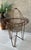 Metal Circa 1980 Nicely-Sized Victorian-Style Steel Wirework Planter Basket & Forged Steel Stand – 2 Pieces For Sale - Image 7 of 18
