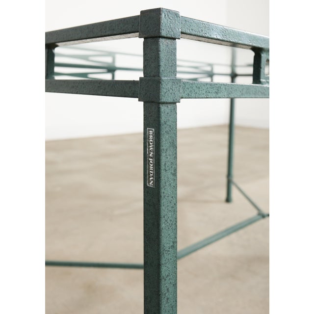 Brown Jordan Venetian Garden Dining Set Green Verdigris Finish For Sale In Sacramento - Image 6 of 18