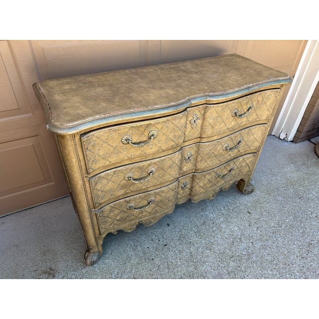 Vintage Baker Furniture French Provincial Painted Three-Drawer Commode For Sale In South Bend - Image 6 of 14