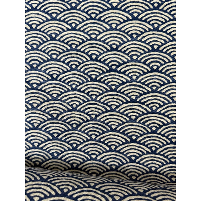2020s China Seas Quadrille Seto II New Navy Fabric 8180-09 10 1/2 Yards For Sale - Image 5 of 6