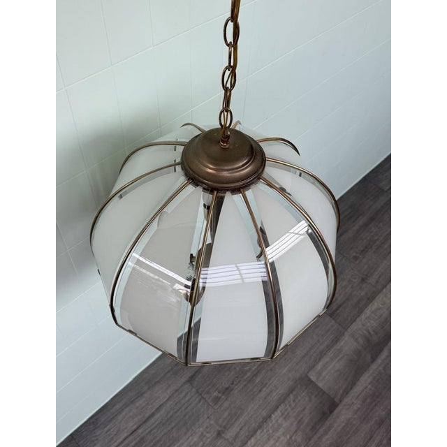 Vintage Italian Hollywood Regency Style Pendant Light, 1960s For Sale - Image 15 of 18