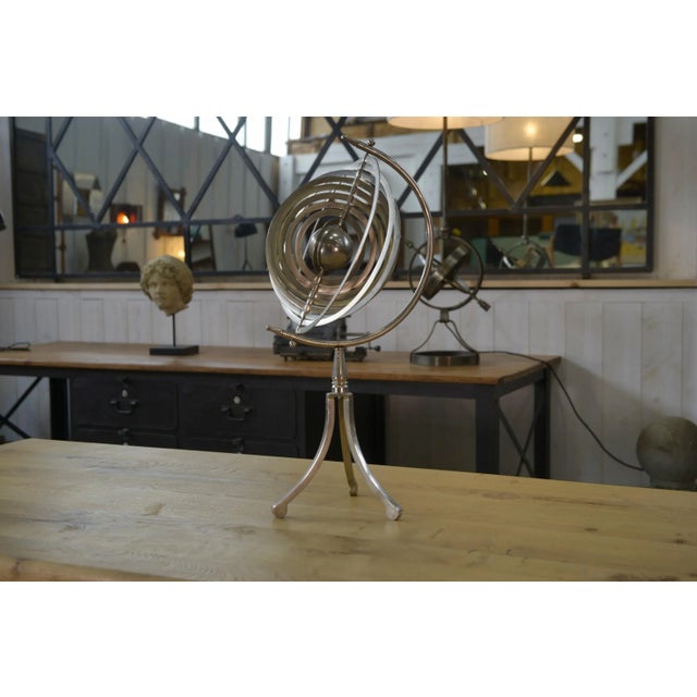 1930s Nickel-Plated Brass Astrolabe, 1930s For Sale - Image 5 of 6