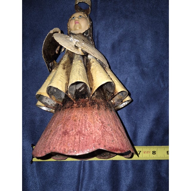 Late 20th Century Folk Art Angel Figurine Tree Topper For Sale - Image 5 of 7