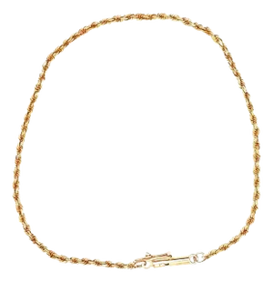 18 Karat Yellow Gold Circle Chain Bracelet