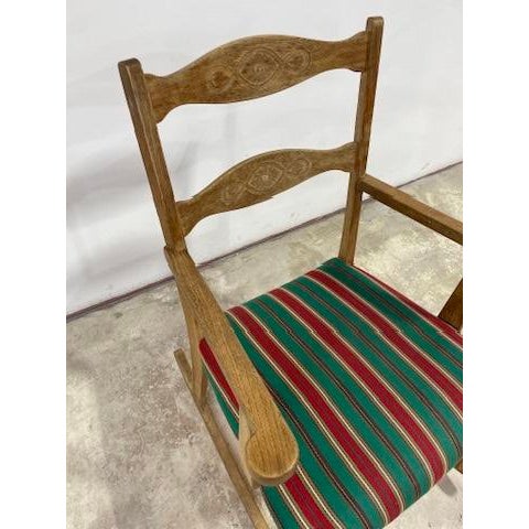 Wood Henning Kjaernulf Oak Scandinavian Rocking Chair For Sale - Image 7 of 9