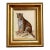 Original Hand-Painted Cheetah Painting in a Vintage Italian Frame For Sale