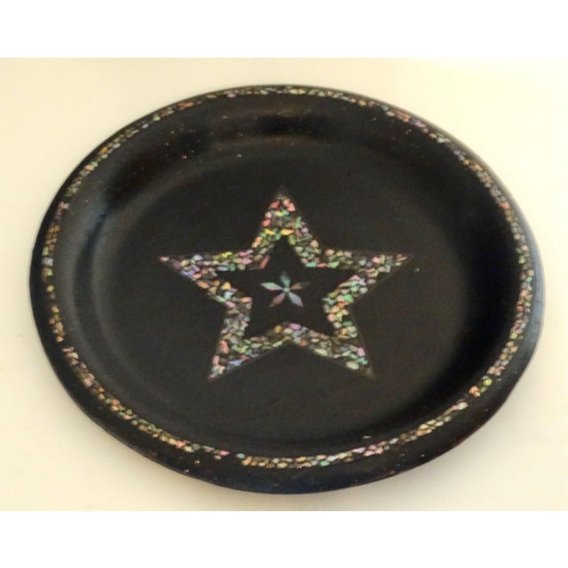 Antique English Papier Mache Plate For Sale - Image 4 of 8