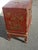 1930s Antique Storage Cabinet Oriental Chinese Red Lacquer Chinoiserie W Stand & Brass For Sale - Image 5 of 18