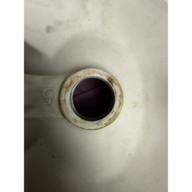 Vintage Sherle Wagner Scalloped White Porcelain Drop-in Sink Basin Fluted Hollywood Regency For Sale - Image 15 of 15
