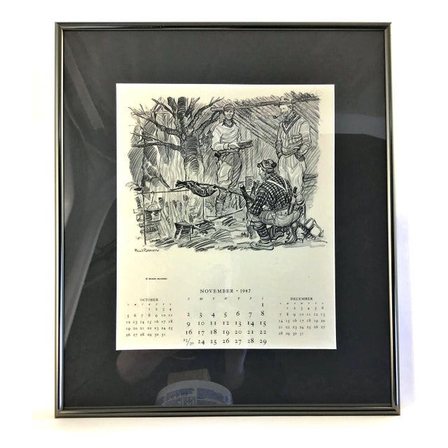 1947 Paul Desmond Brown for Brooks Brothers Calendar Print | Chairish