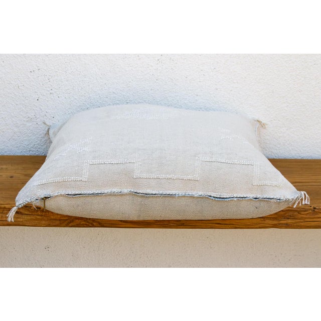 Moroccan 24" Dune Script Moroccan Silk Pillow For Sale - Image 3 of 7