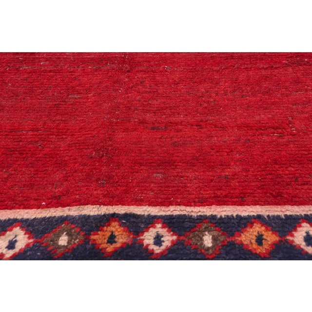 Mid 20th Century Vintage Red Persian Rug - 05'04 X 05'08 For Sale - Image 5 of 9