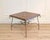 1980s French Coffee Table with Old Wind Rose Parquet Top and Wrought Iron Base For Sale - Image 4 of 7