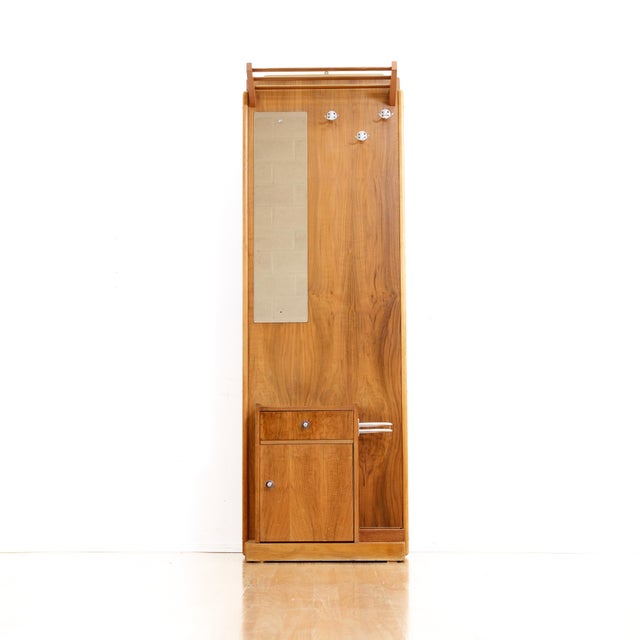 Mid century Entryway coat stand with mirror.&nbsp; A stunning coat stand produced in teak, with a mirror, single drawer,...