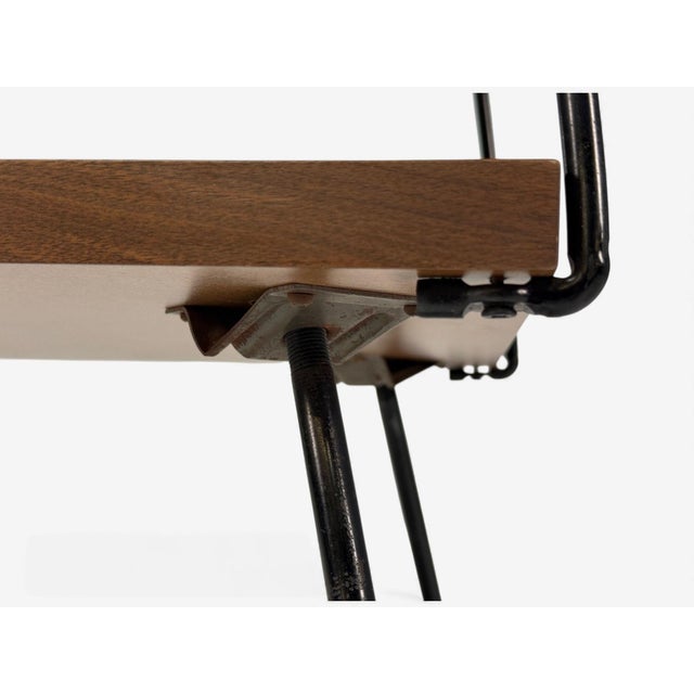 Tony Paul Style, Lacquered Iron, Walnut, Side Tables, Usa, 1960s For Sale - Image 11 of 11