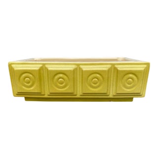 Vintage Napco Chartreuse Target Planter For Sale