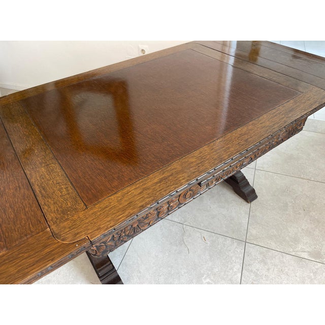 Vintage Dining Table in Oak, 1940s For Sale - Image 11 of 13