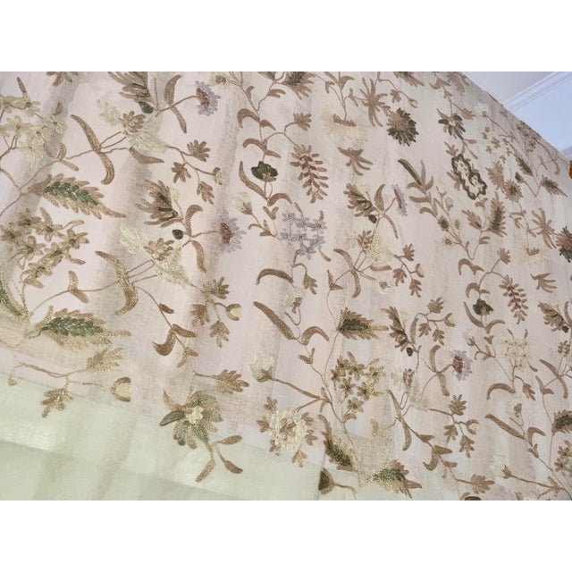Garden Party Embroidered Floral Decorative Throw Shawl For Sale - Image 10 of 11