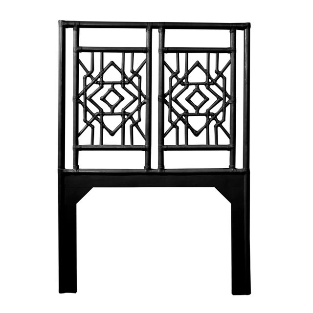 Coastal Tulum Headboard Twin - Black For Sale - Image 3 of 3