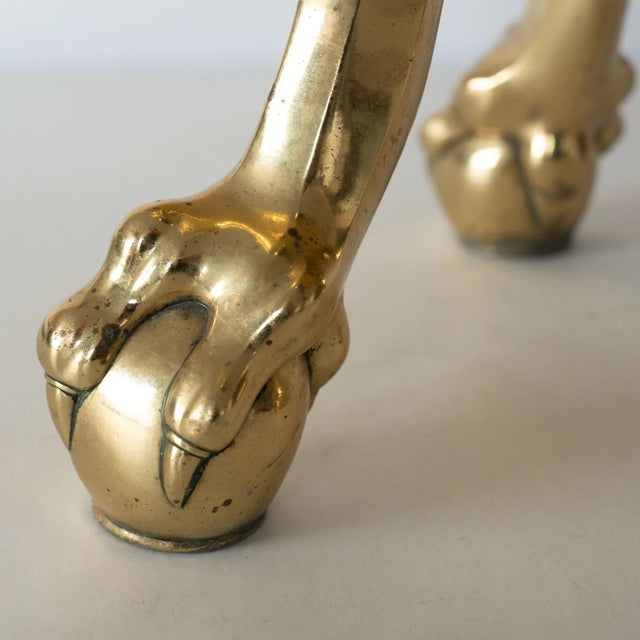 Brass Log Bin with Claw Feet, 19th Century For Sale - Image 5 of 7