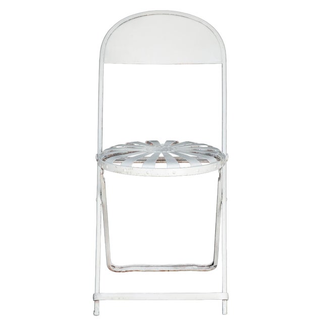 Antique Francois Carre Sunburst Folding Garden Chairs, 2 Pieces For Sale - Image 9 of 18