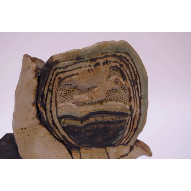 Ceramic 1974 Studio Stoneware "Bird in Tree" Sculpture Signed Pollack For Sale - Image 7 of 13