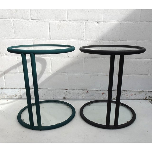 1980s Vintage Metal Side Tables by Mobil Metal, Italy, 1980s, Set of 2 For Sale - Image 5 of 15