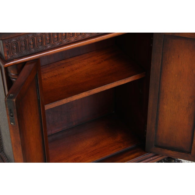 Theodore Alexander Mahogany Armoury Collection 1 Drawer Console Cabinet For Sale In Philadelphia - Image 6 of 18