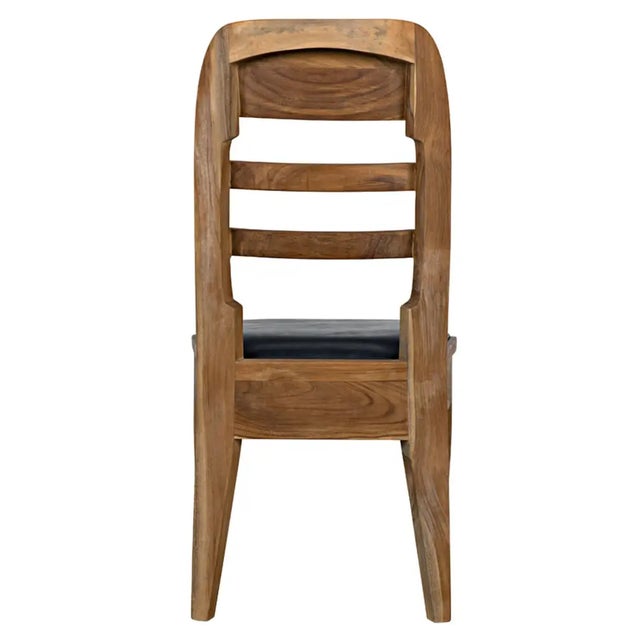 Noir NOIR Laila Chair, Teak with Leather For Sale - Image 4 of 8