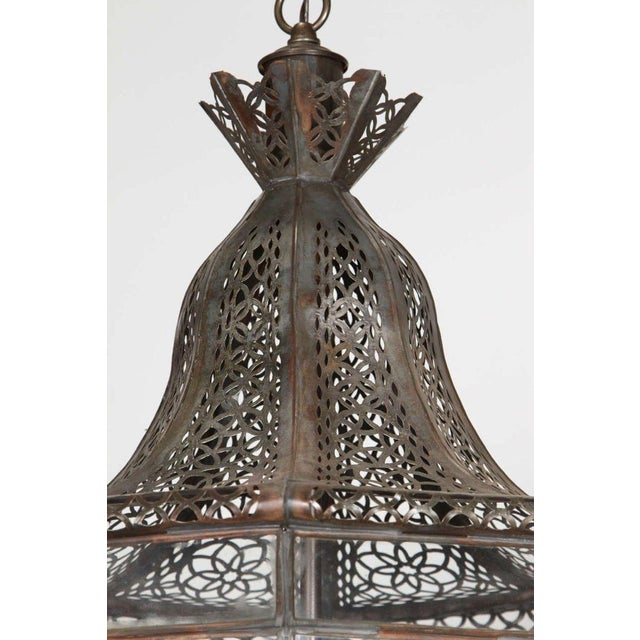Moroccan Vintage Moorish Hanging Glass Light Fixtures a Pair For Sale In Palm Springs - Image 6 of 12