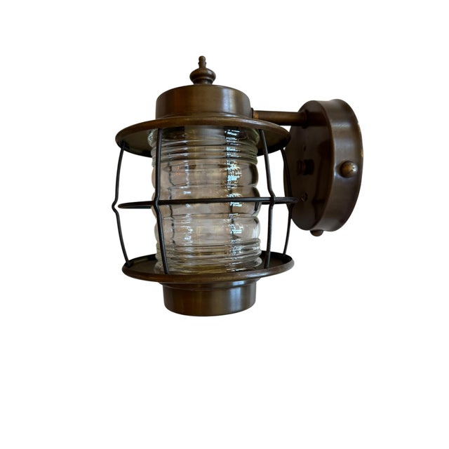 Mid 20th Century Mid Century Modern Lantern Outdoor Wall Sconces - Pair For Sale In Los Angeles - Image 6 of 9